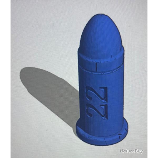 Cartouche factice de manipulation (3D) calibre 22 Short