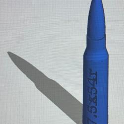 Cartouche factice de manipulation (3D) calibre 7.5x54r (7.5x54r French)