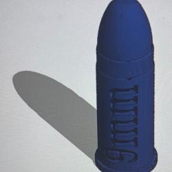 Cartouche factice de manipulation (3D) calibre 9mm Belgium Nagant