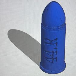 Cartouche factice de manipulation (3D) calibre 44R (44 Russian)