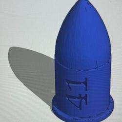 Cartouche factice de manipulation (3D) calibre 41R (41 Rimfire)