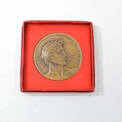 Médaille tête d'athlète, récompense sportive. Années 1960 - 1980. Moutereau PARIS