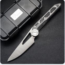 Couteau NOC Knives DG-04 Black Lame Acier 440C Manche G10 Linerlock IKBS STEDG0401