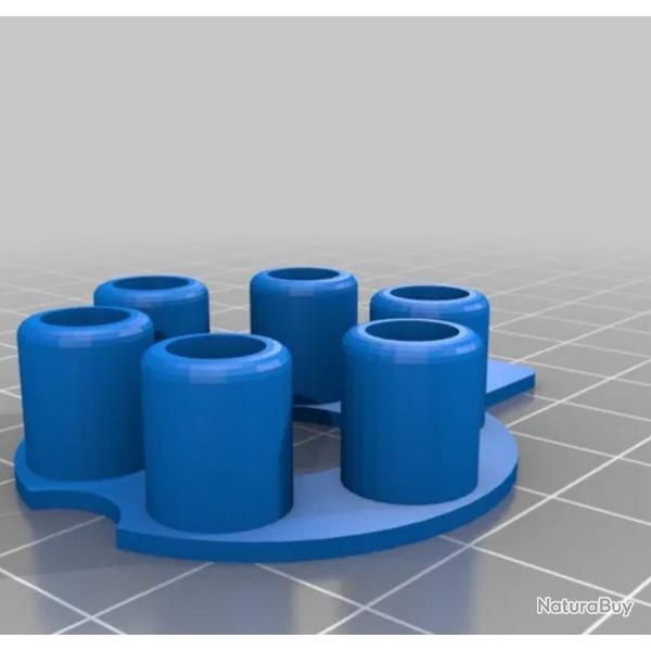 Tmoin de chambre vide pour revolver, impression 3D