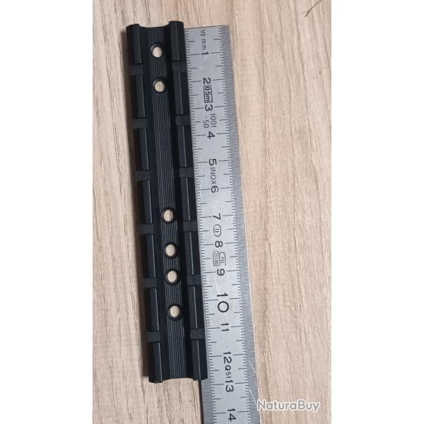 Rail Picatinny pour montage 22mm Longueur 12,7cm