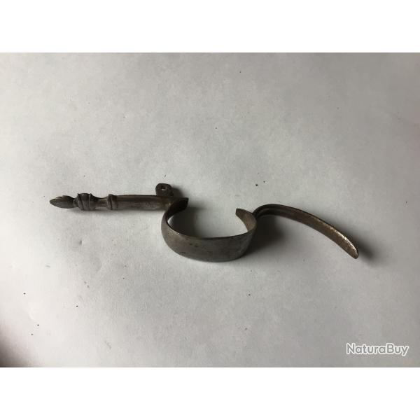 VENDU PAR LE-CUIRASSIER N2 PONTET  DE PISTOLET  SILEX OU  PERCUSSION ANCIEN