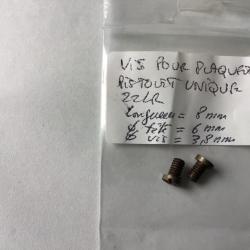 VENDU PAR LE-CUIRASSIER PAIRE DE VIS DE PLAQUETTE DE PISTOLET UNIQUE MODELE A DÉTERMINER