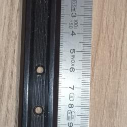 Rail pour montage collier 22mm Longueur 11,2cm