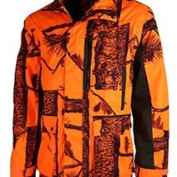 Veste TREELAND enfant chaude camo orange