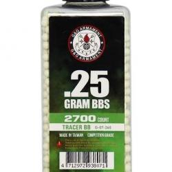 BILLES 0.25G TRACANTES VERTES EN BOUTEILLE DE 2700 "G&G ARMAMENT"