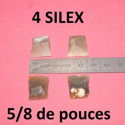 lot de 4 silex blonds 5/8 de pouce - VENDU PAR JEPERCUTE (D24C295)