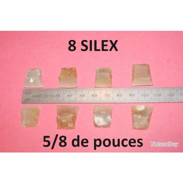 lot de 8 silex blonds 5/8 de pouce - VENDU PAR JEPERCUTE (D24C303)
