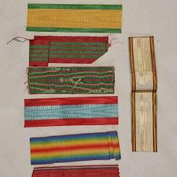 Rubans pour divers médailles militaire Française XXème siècle