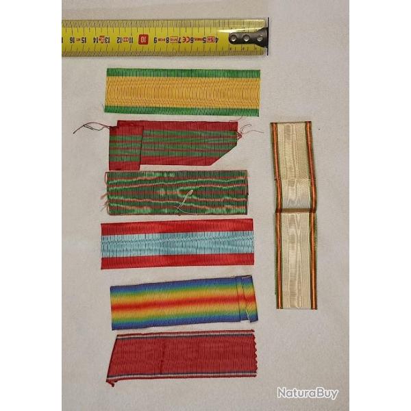 Rubans pour divers mdailles militaire Franaise XXme sicle