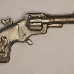 Pistolet jouet à bouchon en tôle vintage 50/60 n°3