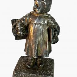 Sculpture argent 825 le chaperon rouge par Henri Levasseur