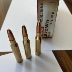 3 Balles Cal 270 winchester Marque Norma Ogive  Vulcan
