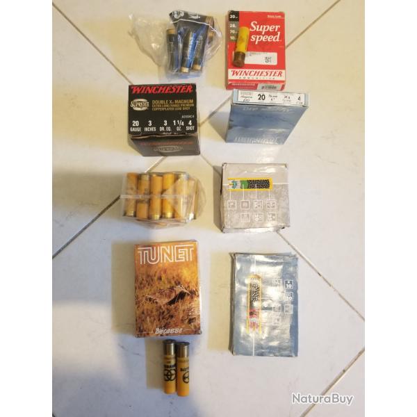 Lot de munitions cal 20.