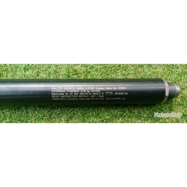 CARTOUCHE LONGUE NOIRE d'air comprim ANSCHTZ en ACIER.