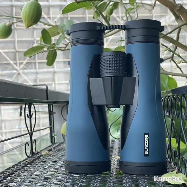Jumelles 10x50 HD Compactes Haute Puissance pour Chasse Oiseaux Voyages Matchs et Etoiles Bleu
