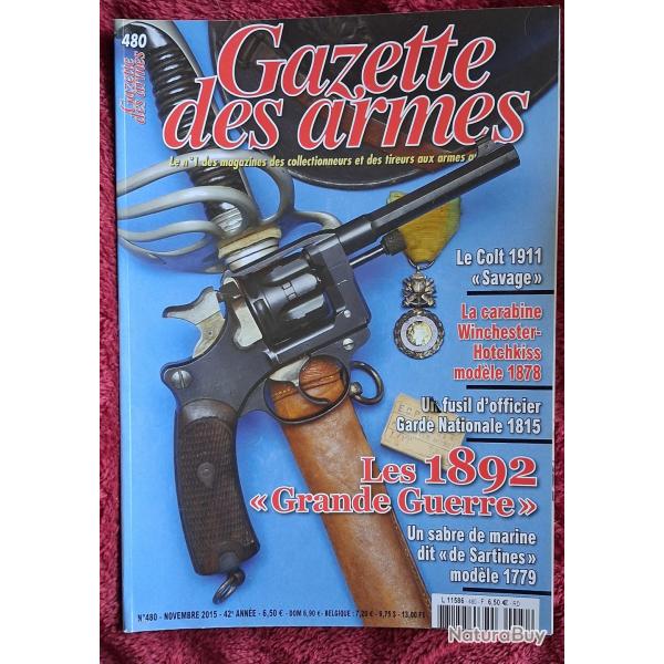 Vends gazette des armes N 480