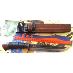 1 COUTEAU DROIT GRAND KANETSUNE SEKI JAPONAIS JAPON MILITAIRE CUISINE CHASSE RANDONNEE SURVIE SIGNEE