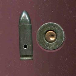 9 x 25 Mauser - RARE production HONGROISE 1944 - étui et balle acier - marquage : LM  43