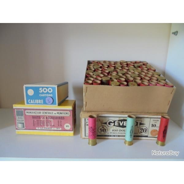 LOT DE CHARGEMENT COLLECTOR CAL.20 ANCIEN  , GEVELOT , MGM (COLLECTION)