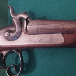 Fusil de chasse juxtaposé de J.R. & C e , à Saint Étienne production vers 1850