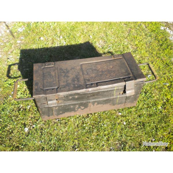 caisse munitions anglaises WW2 mtallique type 25 Pounder 59