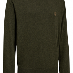 Pull col rond Harrington kaki DEERHUNTER