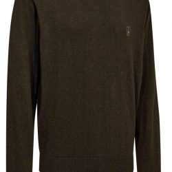 Pull col rond Harrington marron DEERHUNTER