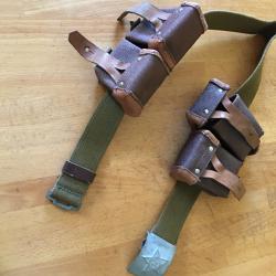 ceinturon et cartouchieres mosin nagant URSS modele 44 , apres guerre mais pareil que WW2