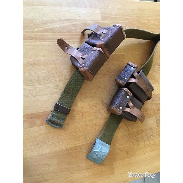 ceinturon et cartouchieres mosin nagant URSS modele 44 , apres guerre mais pareil que WW2