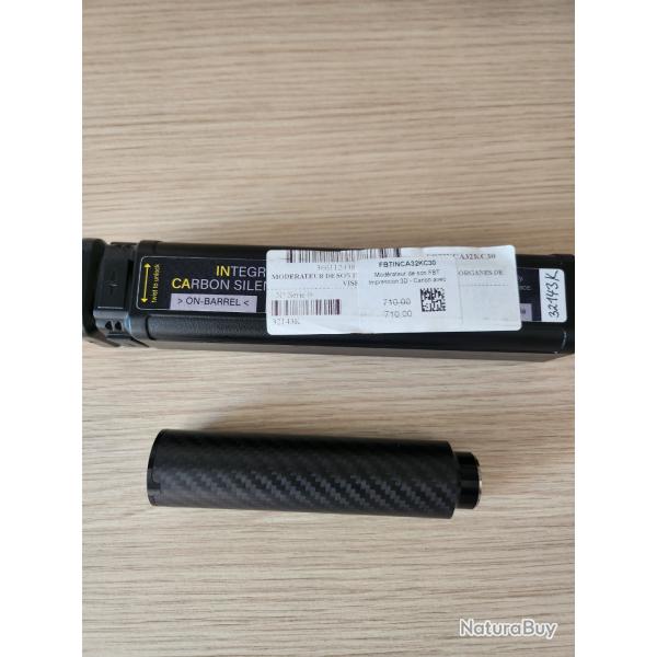 Moderateur de son Fbt inca 32k calibre 30. Filetage m14x100 ou m15x100