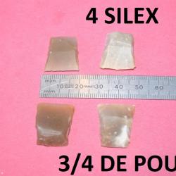 lot de 4 silex blonds 3/4 DE POUCE - VENDU PAR JEPERCUTE (D24C175)