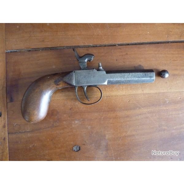 PISTOLET A PERCUSION POUDRE NOIR