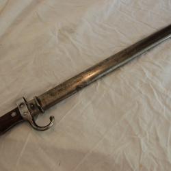 Baïonnette mousqueton Berthier 1er type plaquettes bois