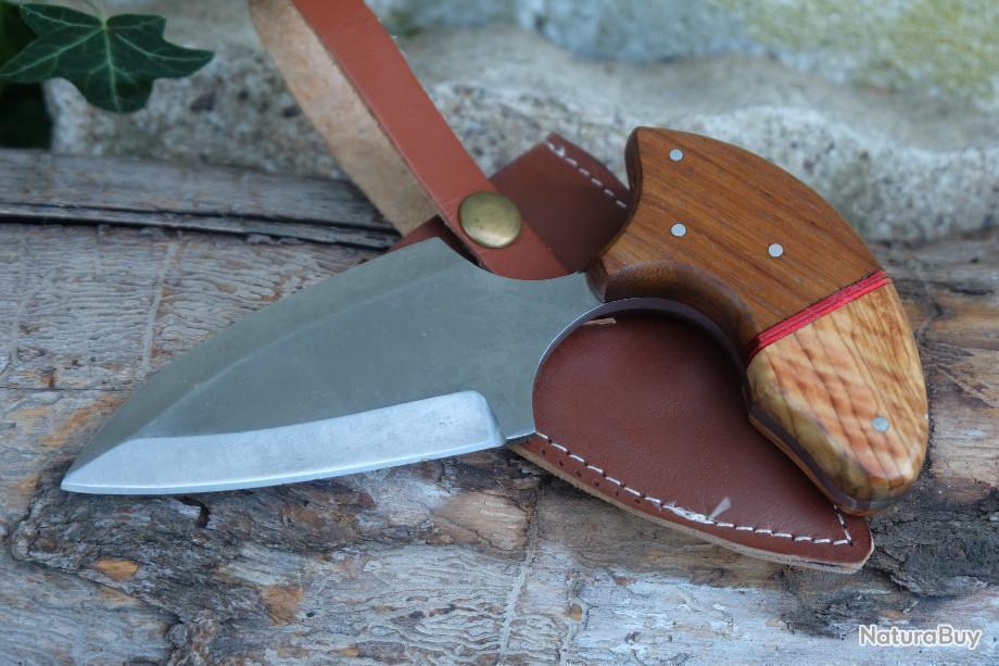 Hache Viking 2 En 1 Avec Couteau Intégré - Lame Acier Carbone, Manche Bois, Fait Main En Allemagne - Neuf