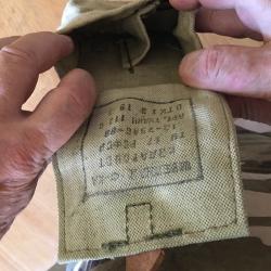 pochette urss pour 2 grenades, en toile ,2 places , idem WW2