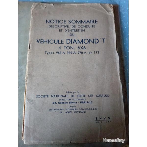 Notice du vhicule DIAMOND T