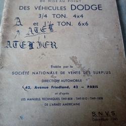 Notice des véhicules DODGE 3/4 TON.4×4 & 1 1/2 TON.6×6