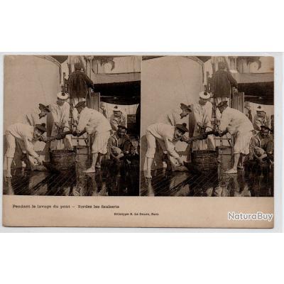 CPA 83 Toulon Marine Militaire - Lavage Du Pont - Carte Postale Ancienne 1900