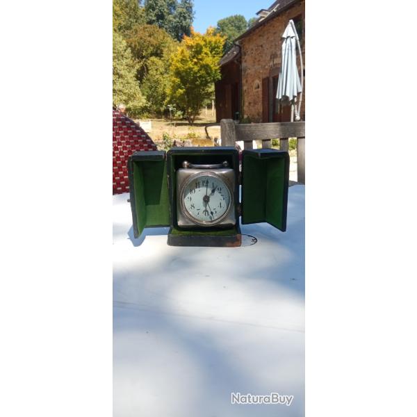 Pendulette rveil d'officier ancien XIXeme Ancre systme Roskopf