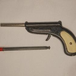 Pistolet jouet à fléchette en tôle vintage 60/70 n°8