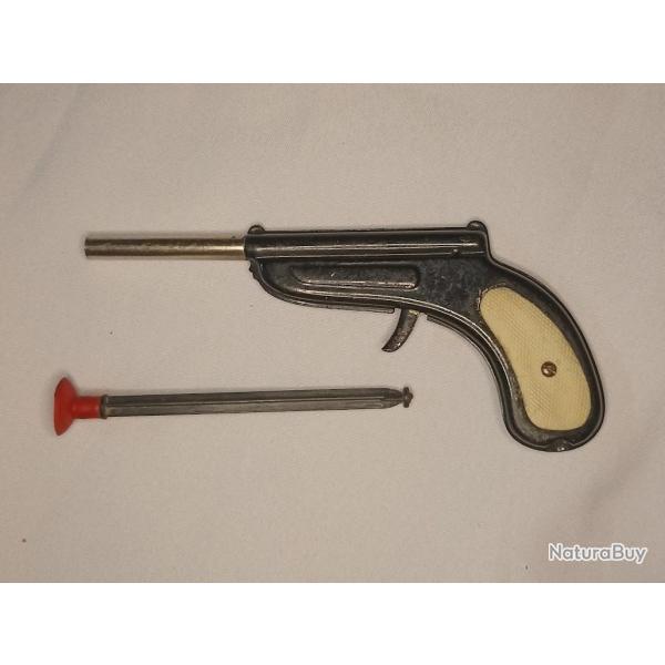 Pistolet jouet  flchette en tle vintage 60/70 n8