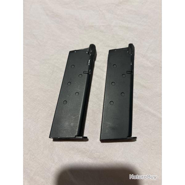 Lot de 2 chargeurs gaz 1911 golden eagle