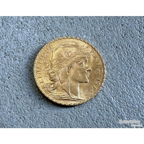 Pice 20 francs or - (Louis d'or) - France - Marianne - coq