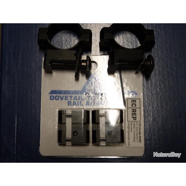 Collier d 25 + adaptateur passage de 21 a rail de 11