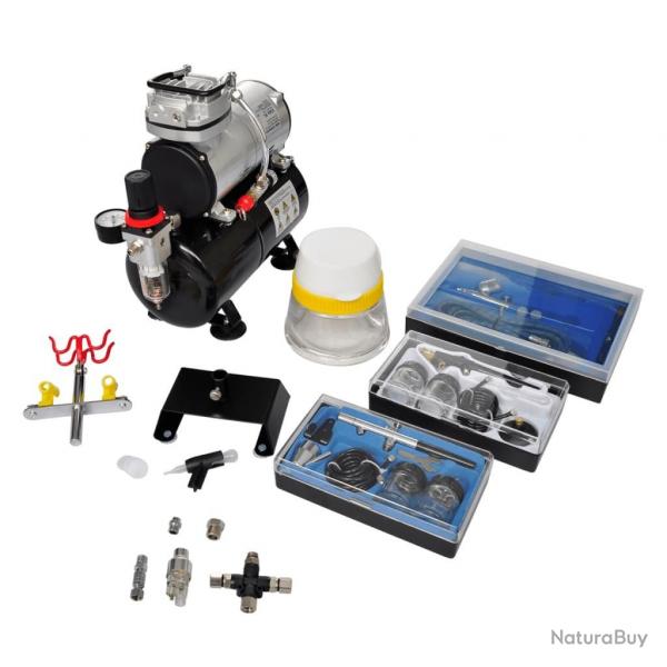 Kit de compresseur d'arographe avec 3 pistolets